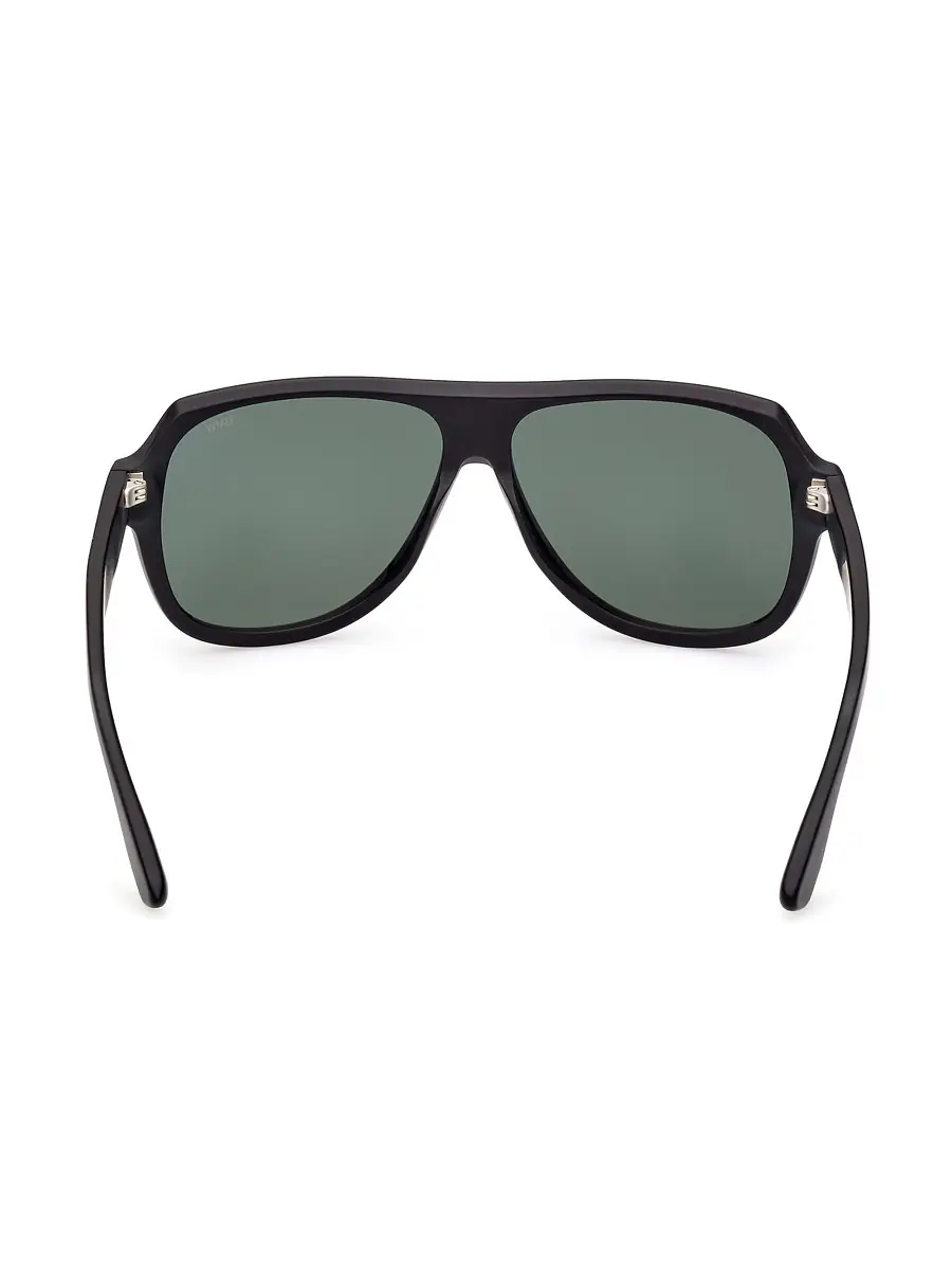 BMW Men's 59MM Pilot Sunglasses - Matte Black Green | Thumbnail 4 BMW Men's 59MM Pilot Sunglasses - Matte Black Green | Thumbnail 4