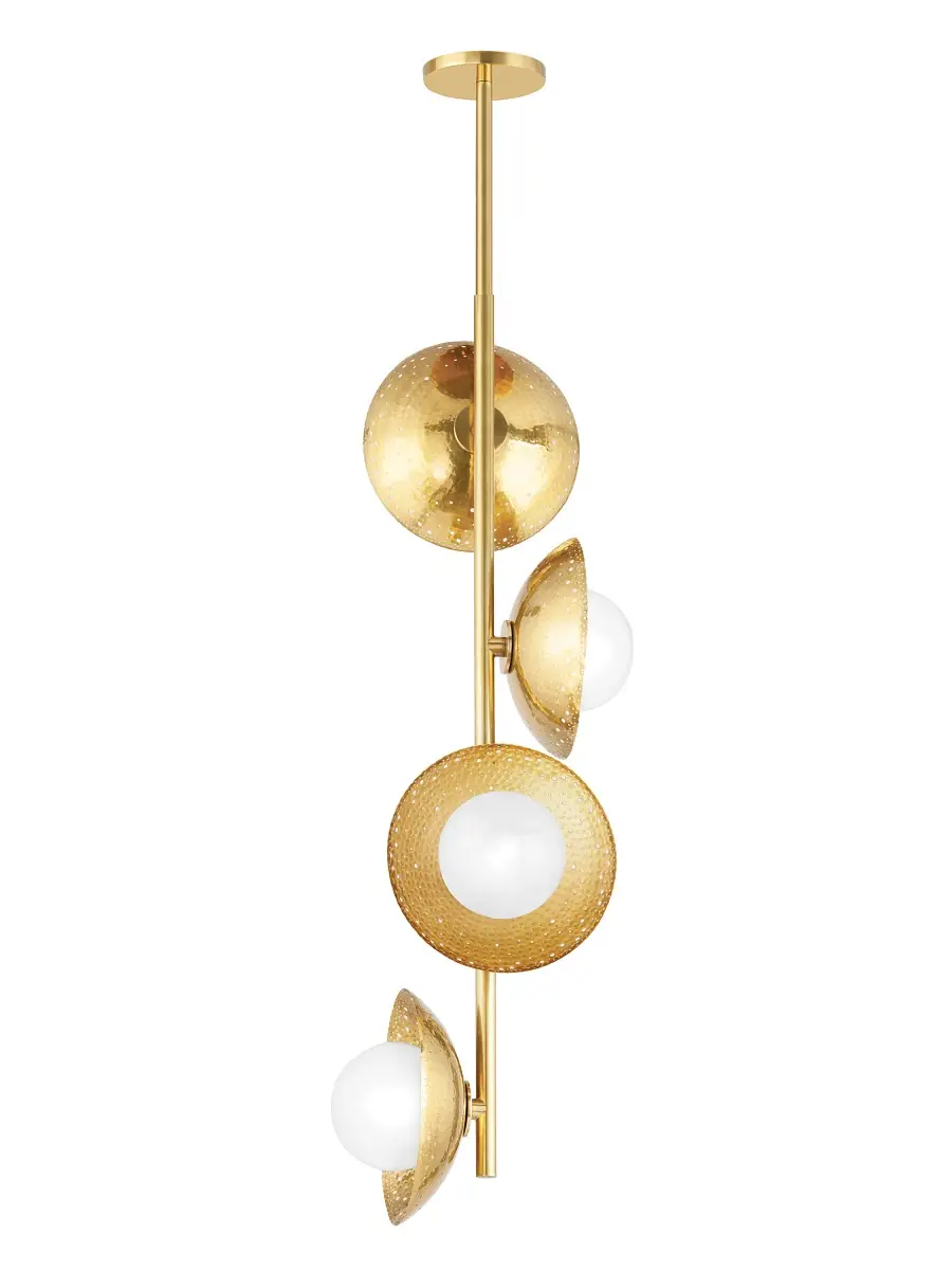 Glimmer 4-Light Pendant - Aged Brass