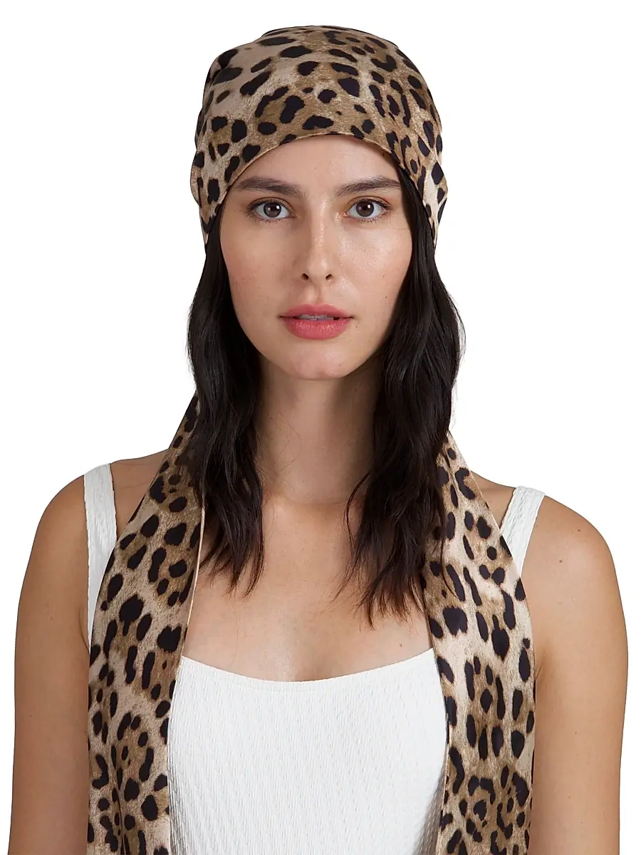 Eugenia Kim Women's Gigi Leopard Headscarf | Thumbnail 2 Eugenia Kim Women's Gigi Leopard Headscarf | Thumbnail 2