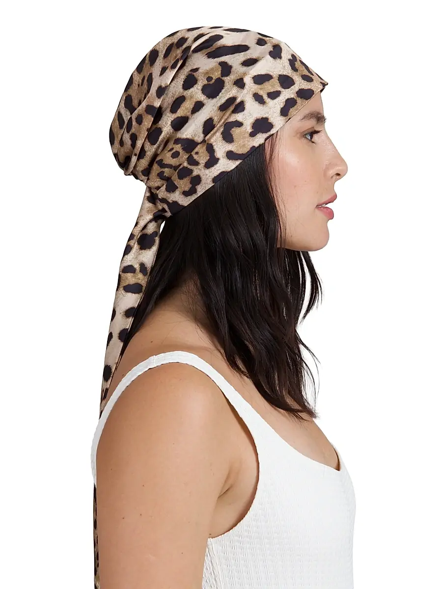 Eugenia Kim Women's Gigi Leopard Headscarf | Thumbnail 4 Eugenia Kim Women's Gigi Leopard Headscarf | Thumbnail 4