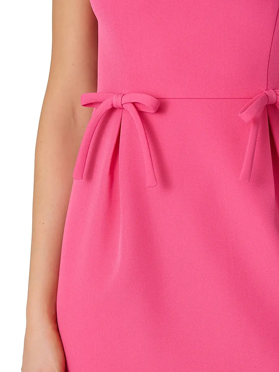 Shoshanna Women's London Crepe Bow Sleeveless Minidress | Thumbnail 4 Shoshanna Women's London Crepe Bow Sleeveless Minidress | Thumbnail 4