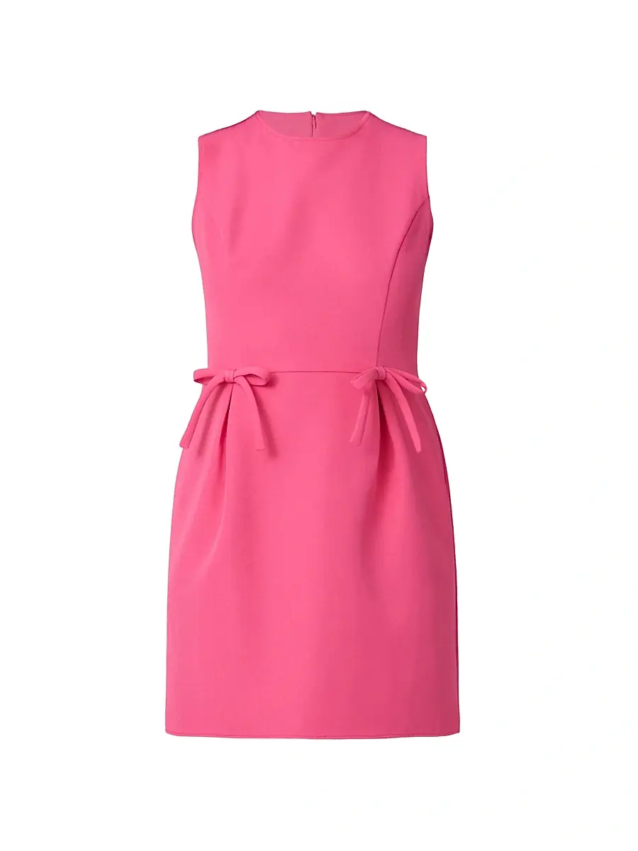 Shoshanna Women's London Crepe Bow Sleeveless Minidress