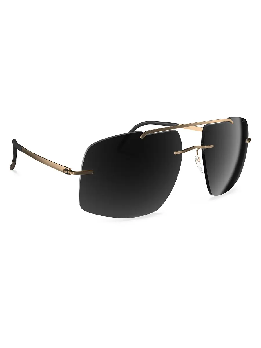Silhouette Men's Rimless 61MM Bogatell Sunglasses - Gold | Image 1 Silhouette Men's Rimless 61MM Bogatell Sunglasses - Gold | Image 1