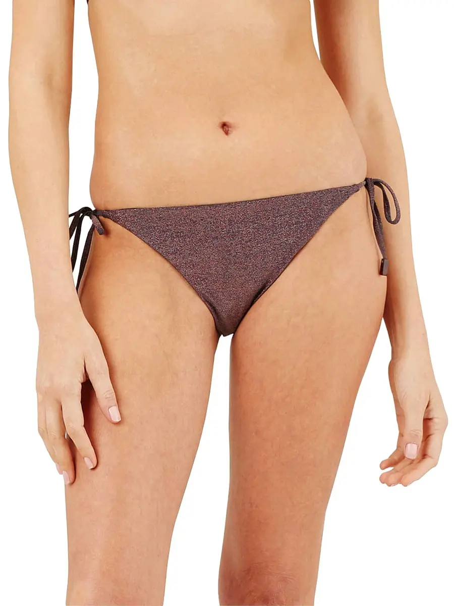 Women's Changeant Tie Bikini Bottom - Bourgogne Women's Changeant Tie Bikini Bottom - Bourgogne