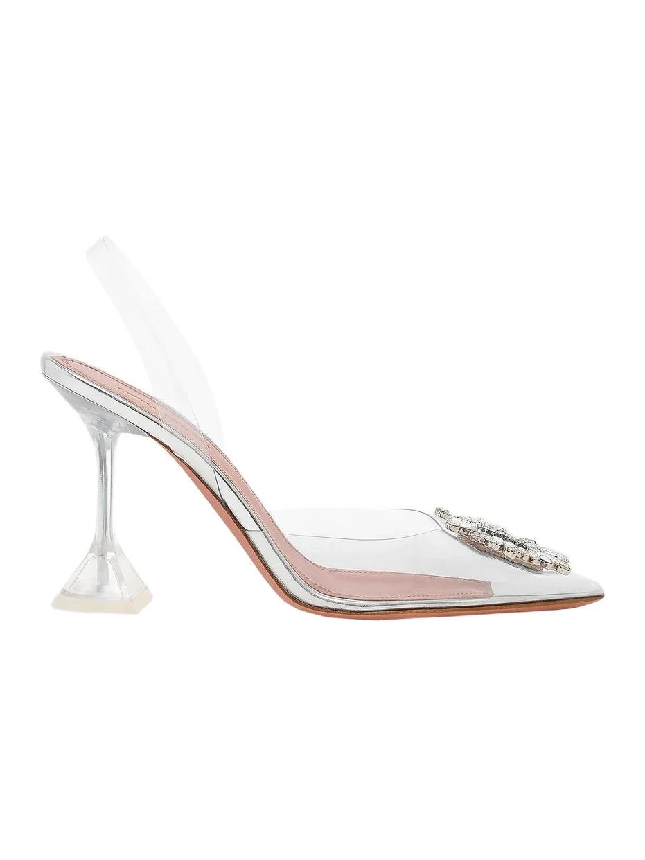 Amina Muaddi Women's Begum 95MM Embellished Slingback Pumps