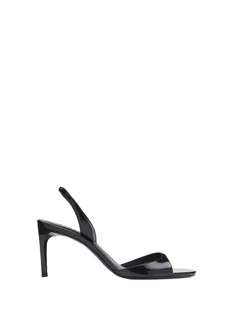 Schutz Women's Scarlett Sling Patent Leather Slingback Sandals - Black | Image 1 Schutz Women's Scarlett Sling Patent Leather Slingback Sandals - Black | Image 1