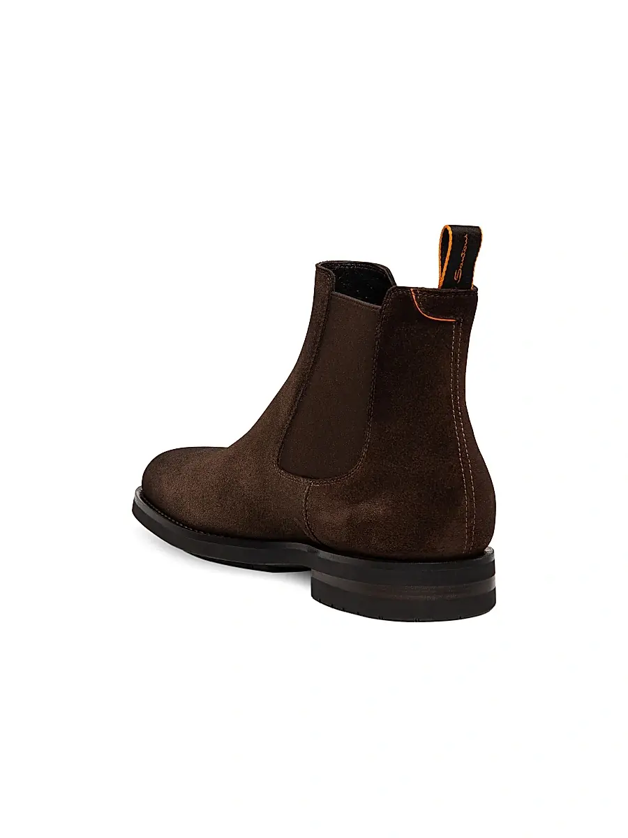 Santoni Men's Suede Chelsea Boots - Dark Brown | Thumbnail 3