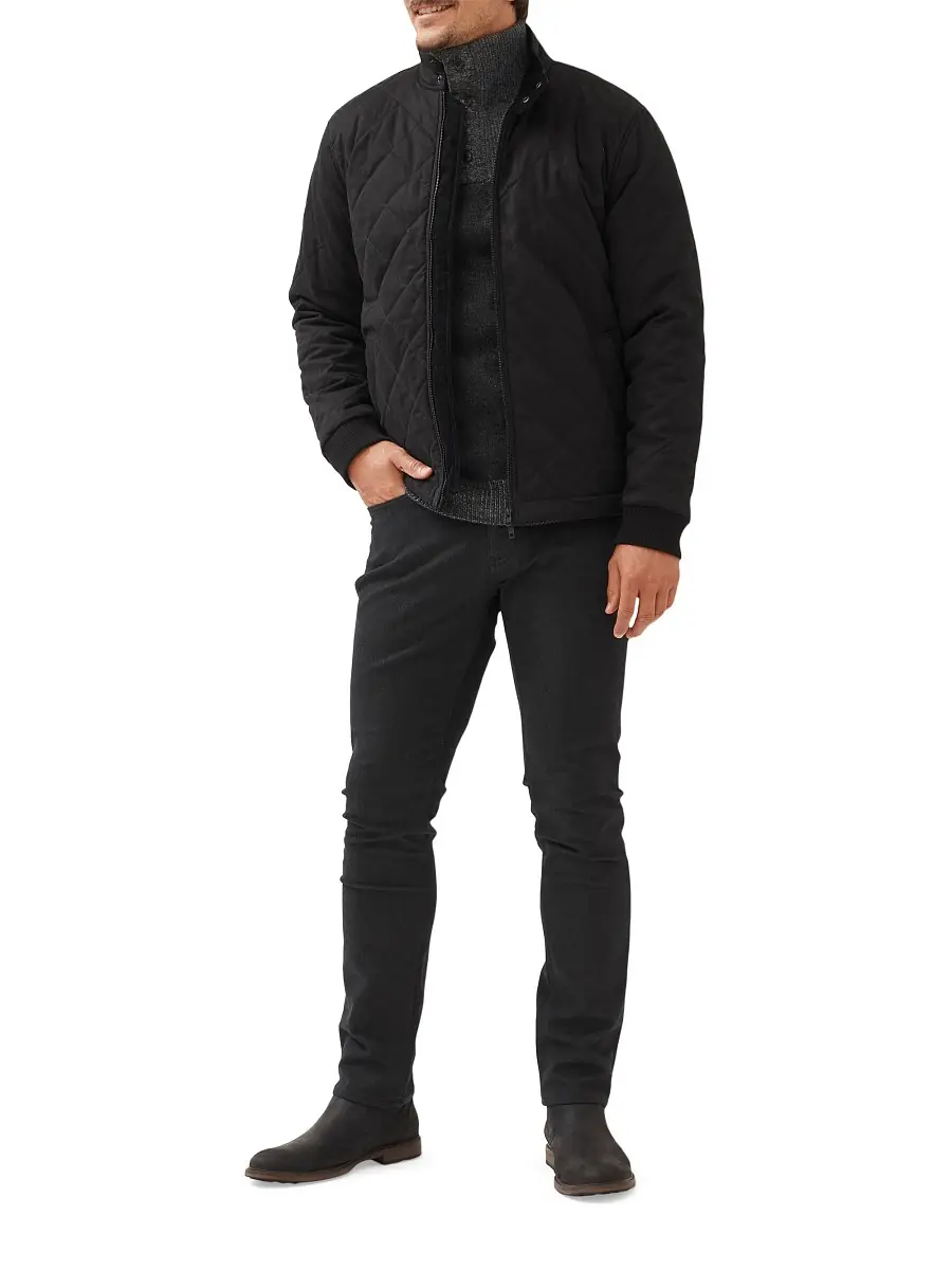 Rodd & Gunn Men's Burnham Harrington Jacket - Eclipse | Image 1 Rodd & Gunn Men's Burnham Harrington Jacket - Eclipse | Image 1