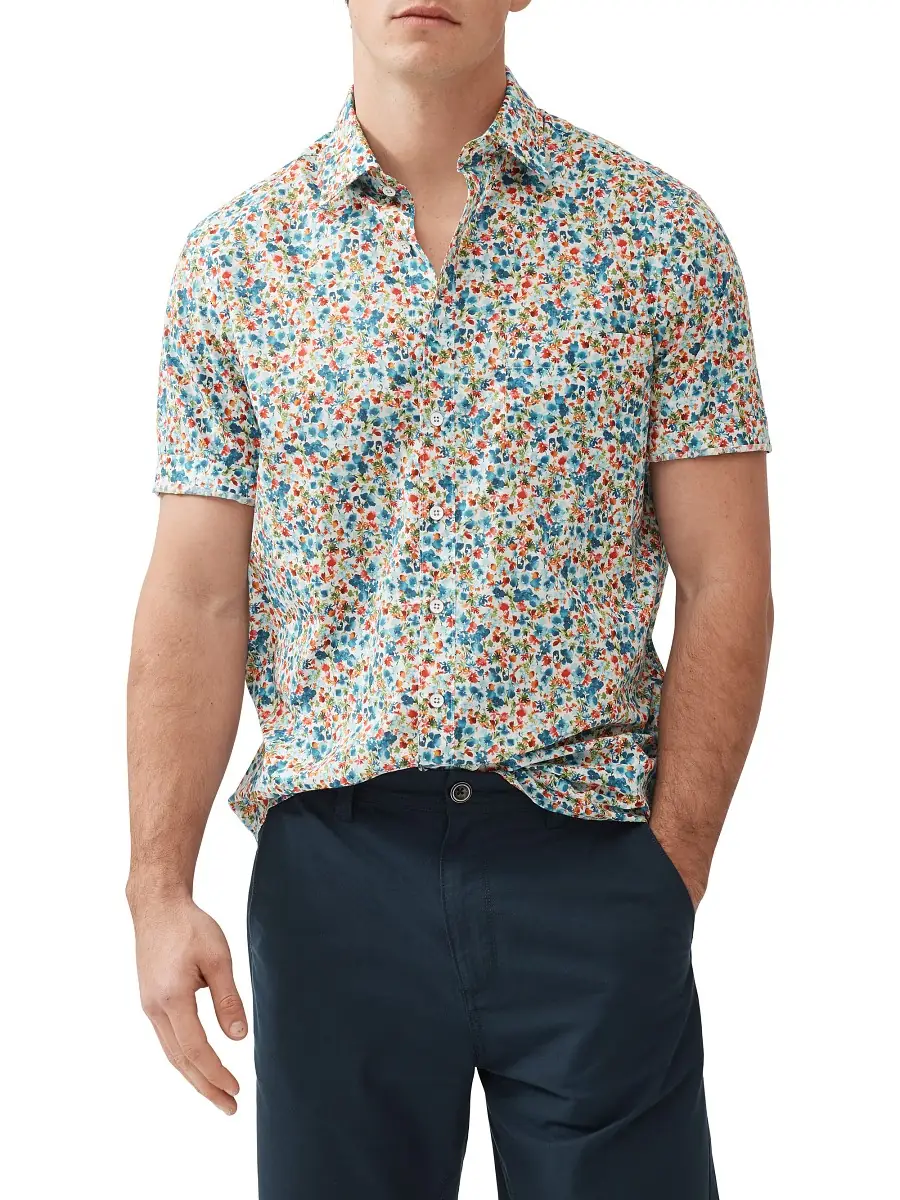 Rodd & Gunn Men's The Forks Floral Cotton Shirt | Thumbnail 2 Rodd & Gunn Men's The Forks Floral Cotton Shirt | Thumbnail 2