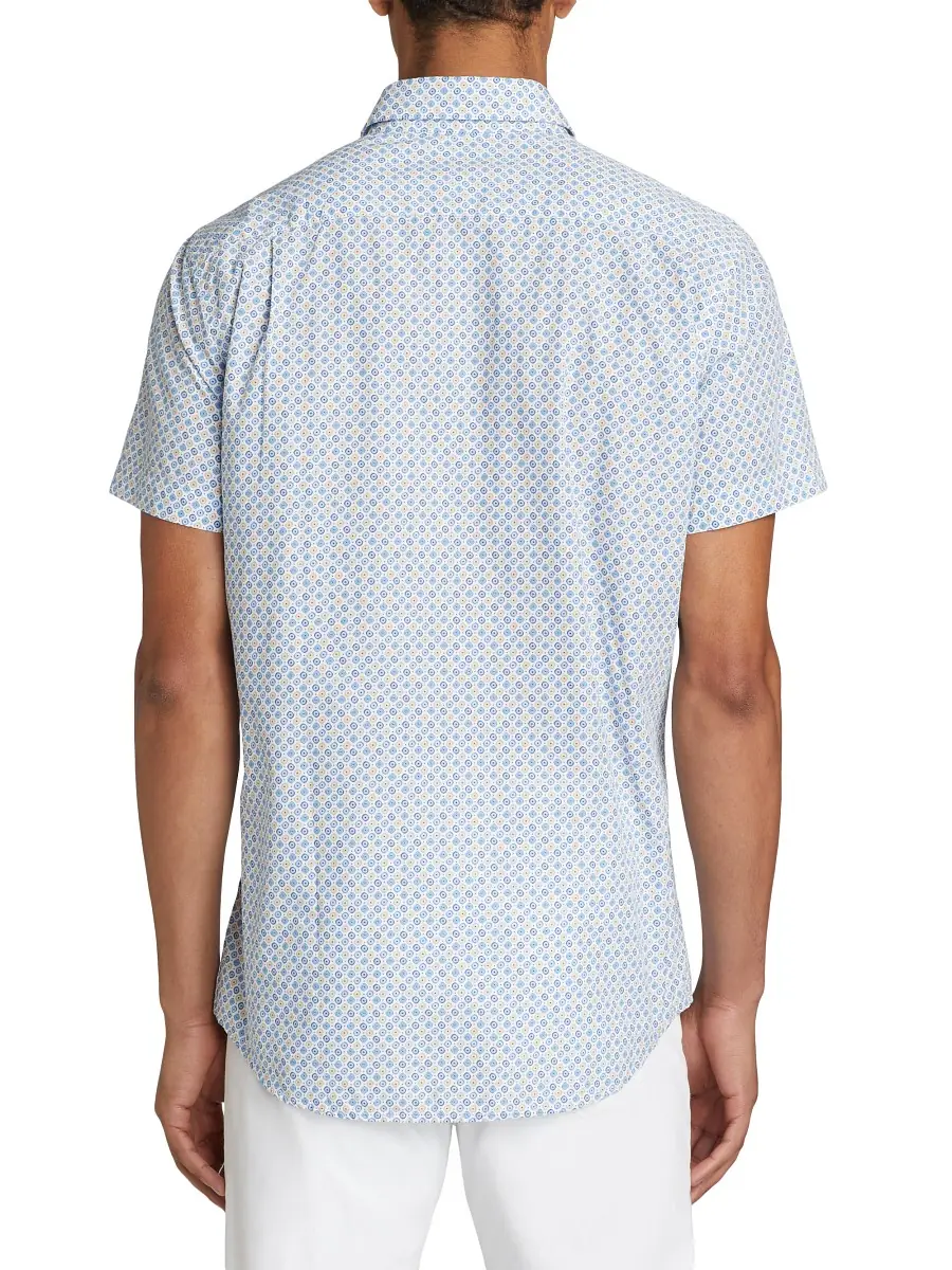 Rodd & Gunn Men's Glenariffe Geometric Cotton Short-Sleeve Shirt | Thumbnail 4 Rodd & Gunn Men's Glenariffe Geometric Cotton Short-Sleeve Shirt | Thumbnail 4