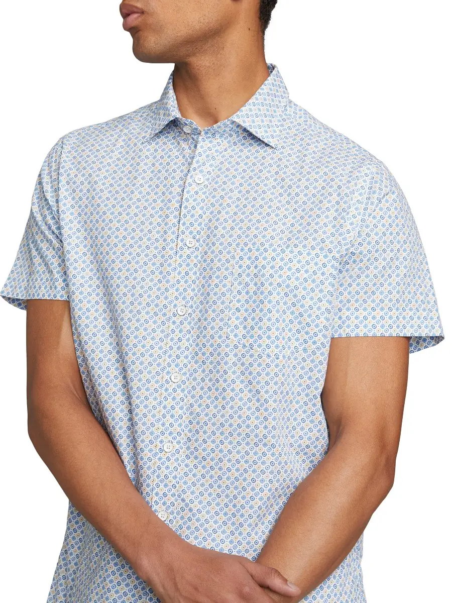 Rodd & Gunn Men's Glenariffe Geometric Cotton Short-Sleeve Shirt | Thumbnail 5 Rodd & Gunn Men's Glenariffe Geometric Cotton Short-Sleeve Shirt | Thumbnail 5