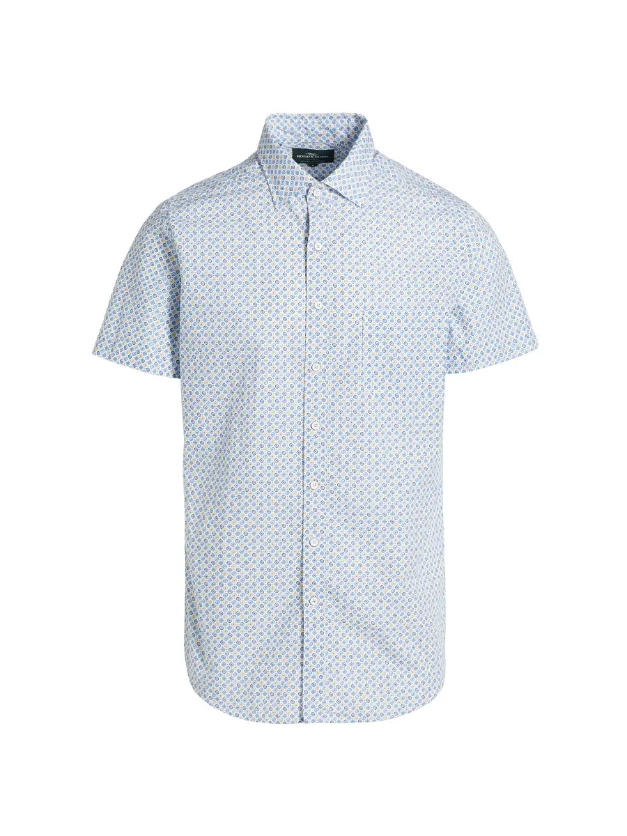 Rodd & Gunn Men's Glenariffe Geometric Cotton Short-Sleeve Shirt | Thumbnail 7 Rodd & Gunn Men's Glenariffe Geometric Cotton Short-Sleeve Shirt | Thumbnail 7
