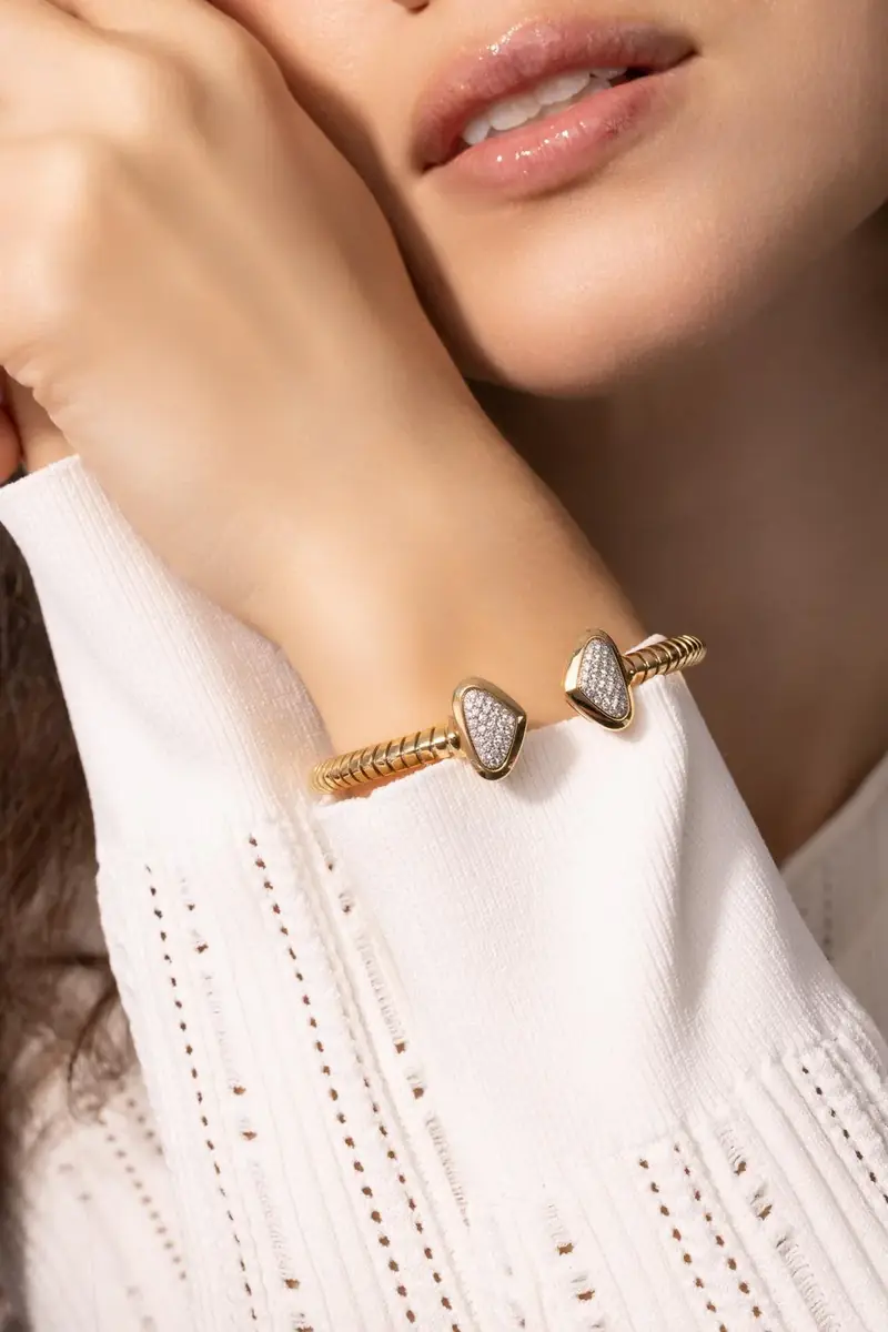 Marina B Trisolina Big Castanga Diamond Bangle Bracelet | Thumbnail 2