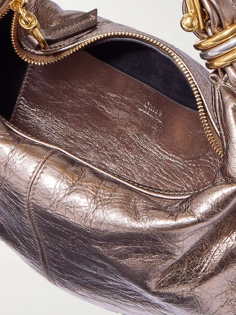Chloé Bracelet Embellished Metallic Leather Shoulder Bag | Thumbnail 5 Chloé Bracelet Embellished Metallic Leather Shoulder Bag | Thumbnail 5