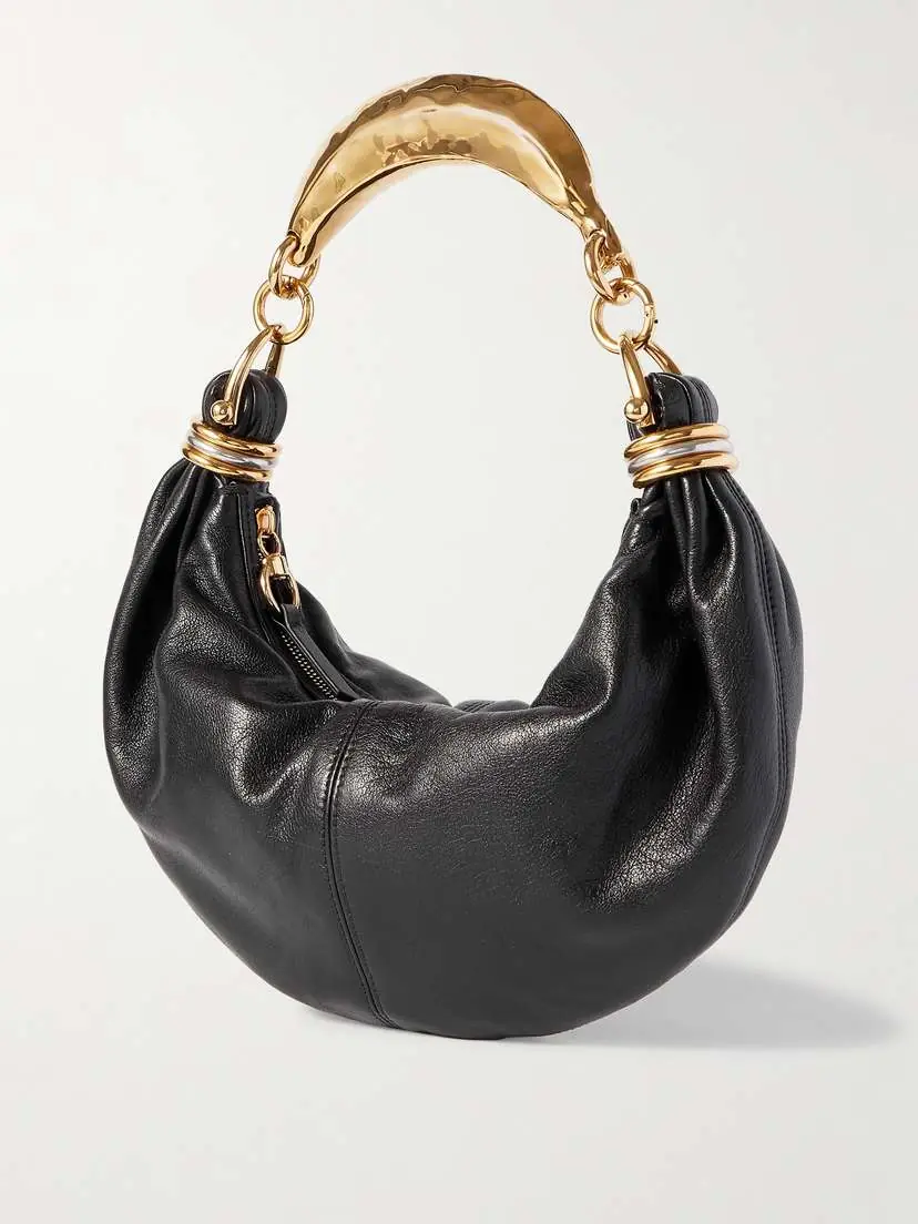 Chloé Bracelet Embellished Textured-leather Shoulder Bag | Thumbnail 3 Chloé Bracelet Embellished Textured-leather Shoulder Bag | Thumbnail 3