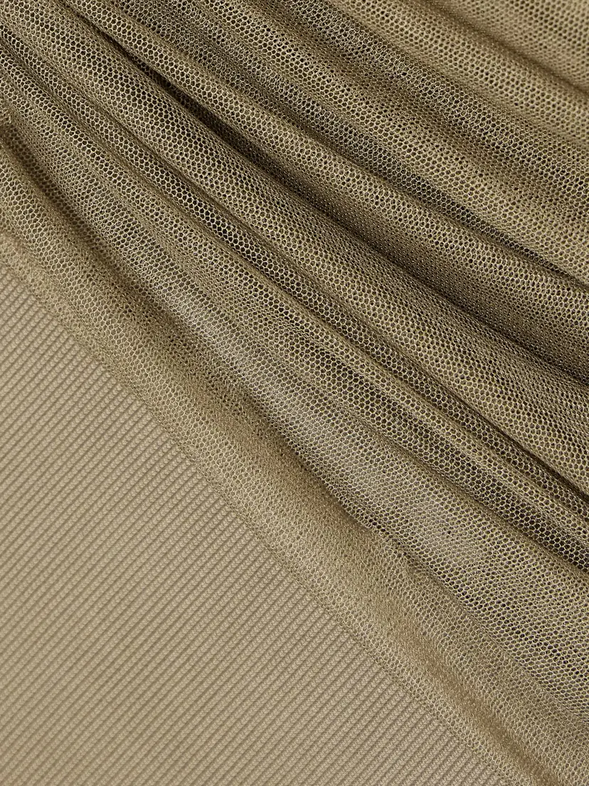 Christopher Esber Veiled Draped Off-the-shoulder Ribbed Jersey And Silk-tulle Top | Thumbnail 4 Christopher Esber Veiled Draped Off-the-shoulder Ribbed Jersey And Silk-tulle Top | Thumbnail 4