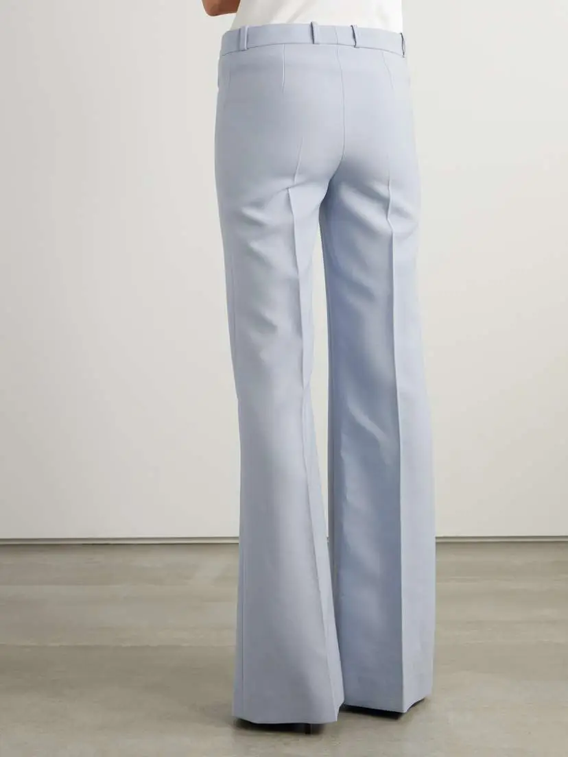 Chloé Wool Grain De Poudre Flared Pants | Thumbnail 3 Chloé Wool Grain De Poudre Flared Pants | Thumbnail 3