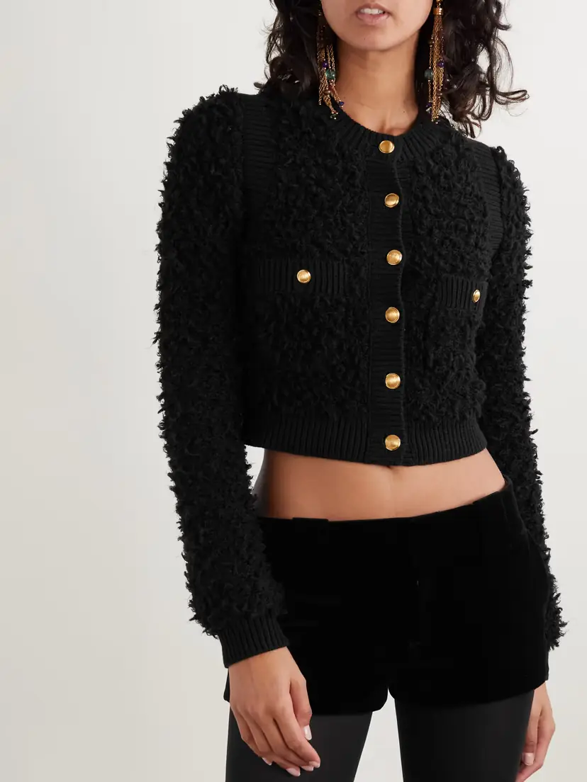 Chloé Wool And Silk-blend Bouclé Cardigan | Thumbnail 3