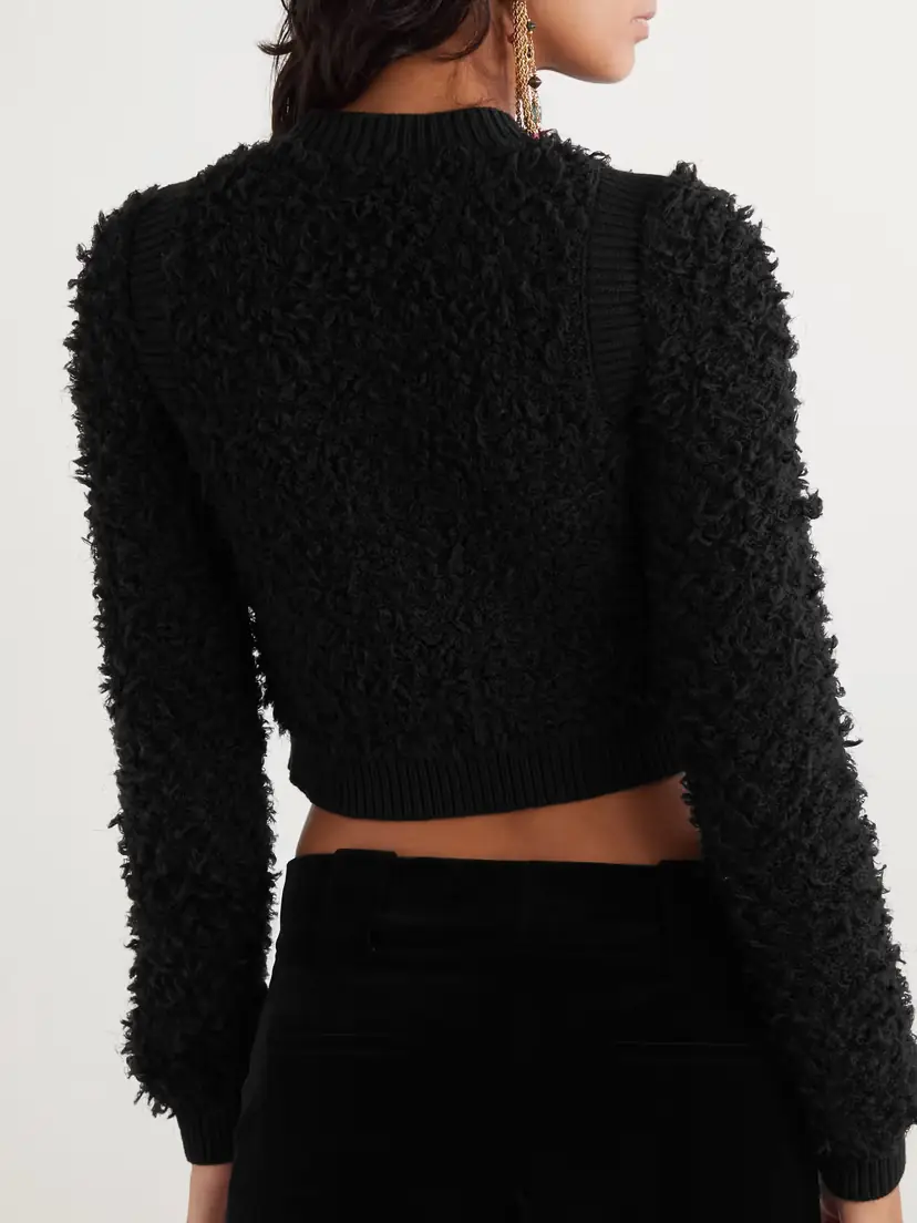 Chloé Wool And Silk-blend Bouclé Cardigan | Thumbnail 4