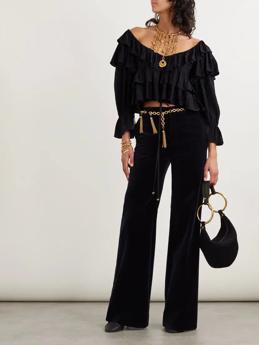 Chloé Cotton-velvet Wide-leg Pants | Thumbnail 2