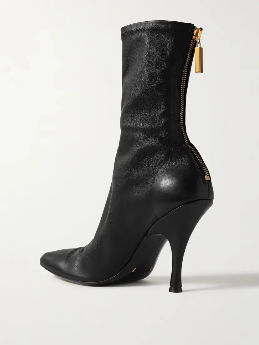 Khaite Eva Leather Sock Boots | Thumbnail 3