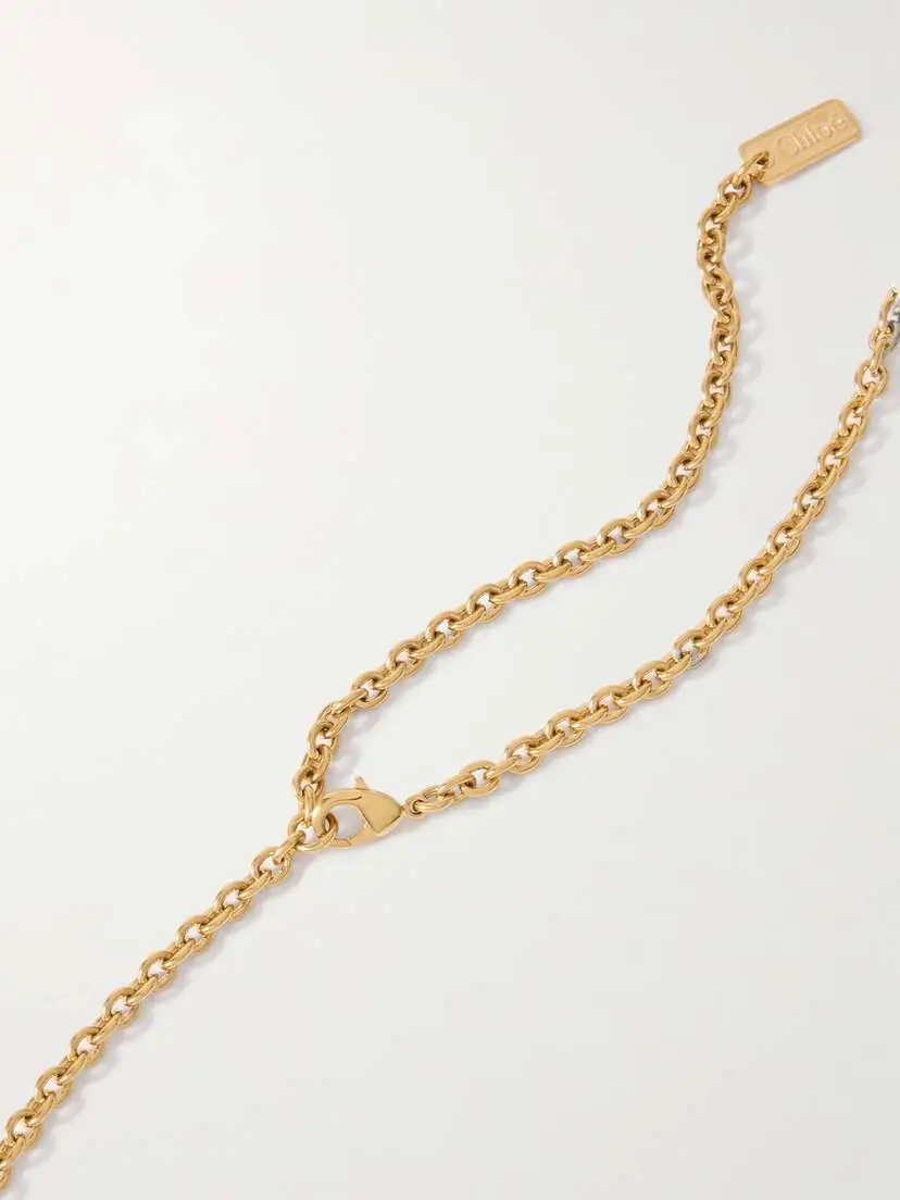 Chloé Bead-embellished Tassel Gold-tone Necklace | Thumbnail 3 Chloé Bead-embellished Tassel Gold-tone Necklace | Thumbnail 3
