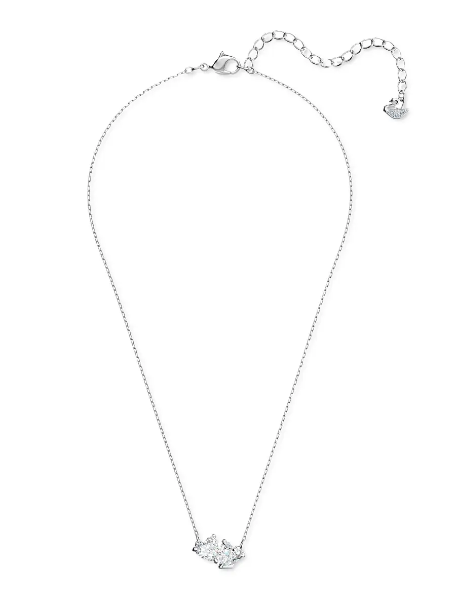 Swarovski Women's Mesmera Rhodium-Plated Crystal Heart Soul Necklace | Thumbnail 3 Swarovski Women's Mesmera Rhodium-Plated Crystal Heart Soul Necklace | Thumbnail 3