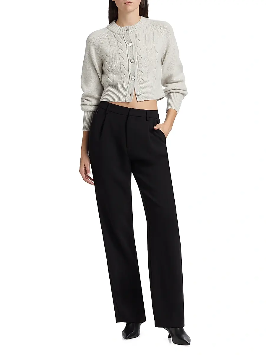 Toccin Women's Rita Wool-Cashmere Crop Cardigan | Thumbnail 2 Toccin Women's Rita Wool-Cashmere Crop Cardigan | Thumbnail 2