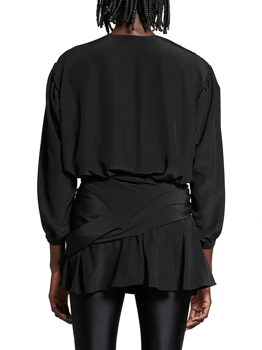 Balenciaga Women's V-Neck Mini Dress | Thumbnail 5