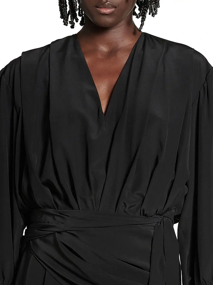 Balenciaga Women's V-Neck Mini Dress | Thumbnail 6