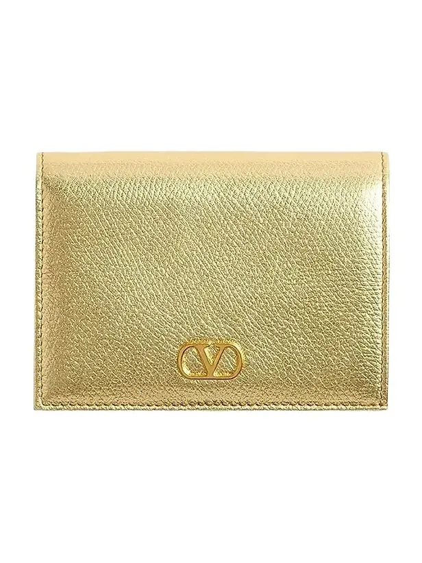 Women's VLogo Signature Laminated Grainy Calfskin Wallet Women's VLogo Signature Laminated Grainy Calfskin Wallet