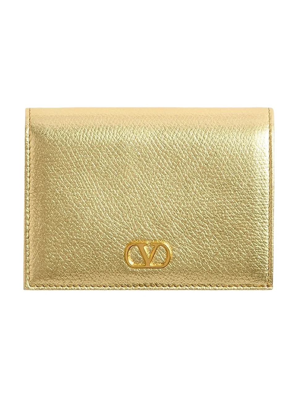 Women's VLogo Signature Laminated Grainy Calfskin Wallet Women's VLogo Signature Laminated Grainy Calfskin Wallet