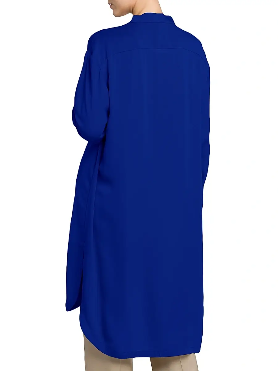 Giorgio Armani Women's Silk Georgette Tunic Blouse | Thumbnail 5 Giorgio Armani Women's Silk Georgette Tunic Blouse | Thumbnail 5