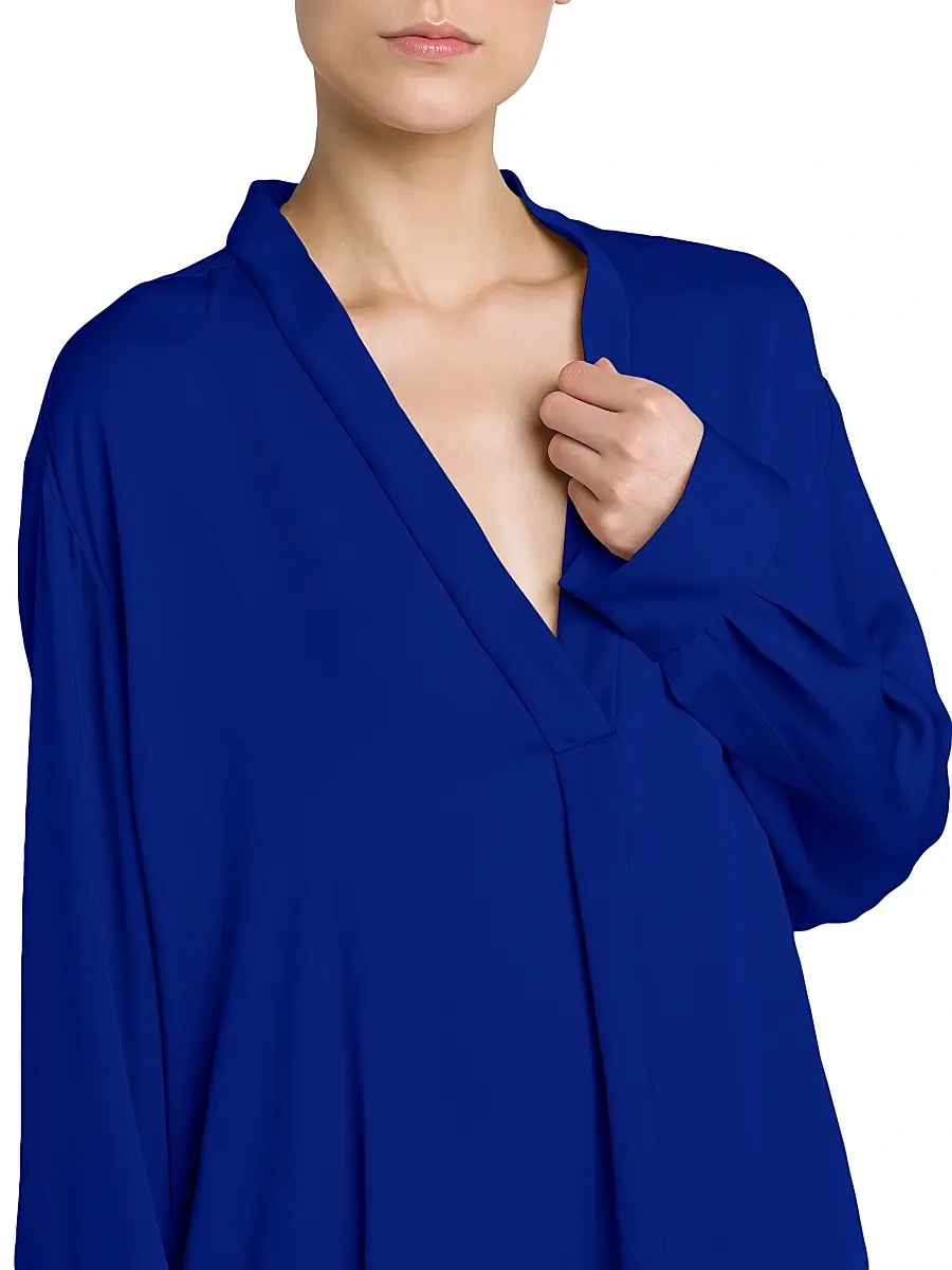 Giorgio Armani Women's Silk Georgette Tunic Blouse | Thumbnail 6 Giorgio Armani Women's Silk Georgette Tunic Blouse | Thumbnail 6