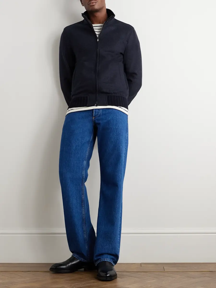 Thom Sweeney Cashmere-Blend Felt Bomber Jacket - Men | Thumbnail 2 Thom Sweeney Cashmere-Blend Felt Bomber Jacket - Men | Thumbnail 2