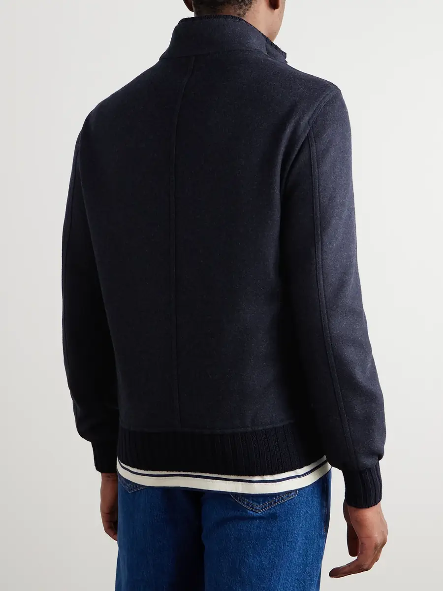 Thom Sweeney Cashmere-Blend Felt Bomber Jacket - Men | Thumbnail 3 Thom Sweeney Cashmere-Blend Felt Bomber Jacket - Men | Thumbnail 3