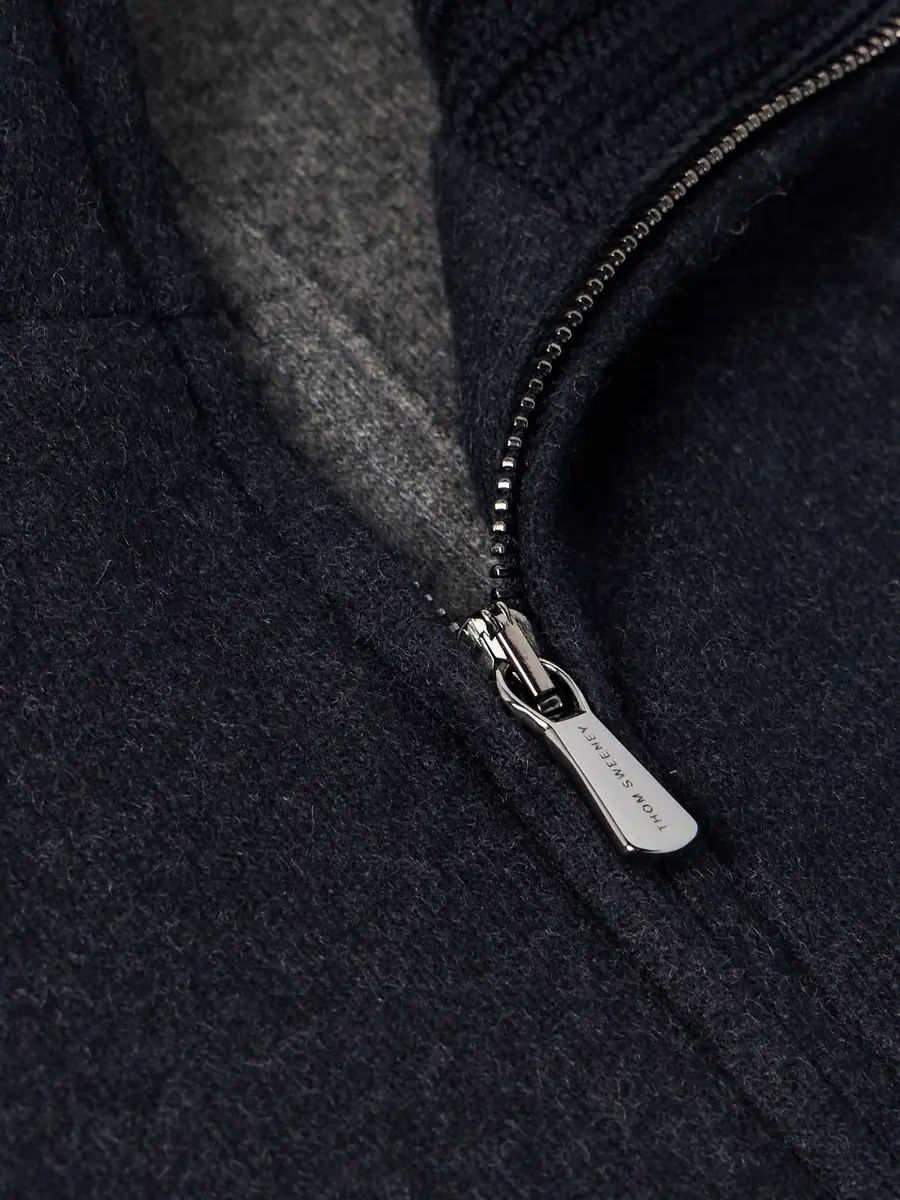 Thom Sweeney Cashmere-Blend Felt Bomber Jacket - Men | Thumbnail 4 Thom Sweeney Cashmere-Blend Felt Bomber Jacket - Men | Thumbnail 4