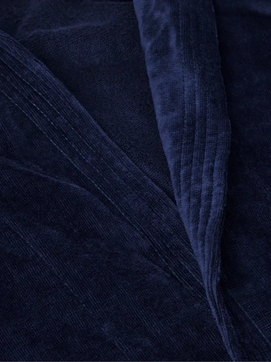 Derek Rose Belted Cotton-Terry Robe - Men | Thumbnail 4