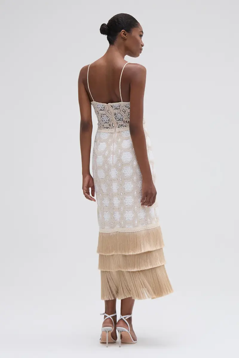 PatBo NATURAL CROCHET PLUNGE MIDI DRESS | Thumbnail 7 PatBo NATURAL CROCHET PLUNGE MIDI DRESS | Thumbnail 7