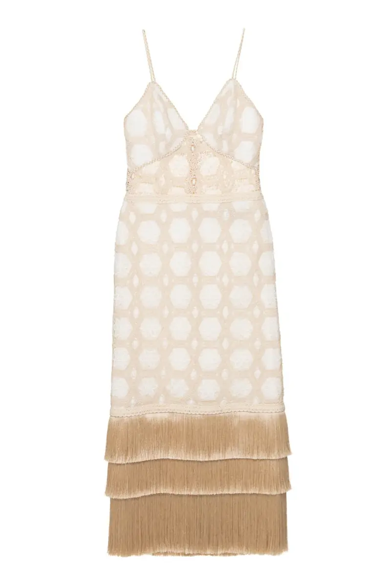 PatBo NATURAL CROCHET PLUNGE MIDI DRESS | Thumbnail 8 PatBo NATURAL CROCHET PLUNGE MIDI DRESS | Thumbnail 8