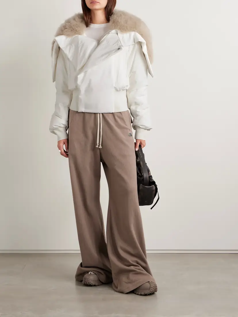 Rick Owens + Moncler Alice Hooded Shearling-trimmed Quilted Shell Down Jacket | Thumbnail 2 Rick Owens + Moncler Alice Hooded Shearling-trimmed Quilted Shell Down Jacket | Thumbnail 2