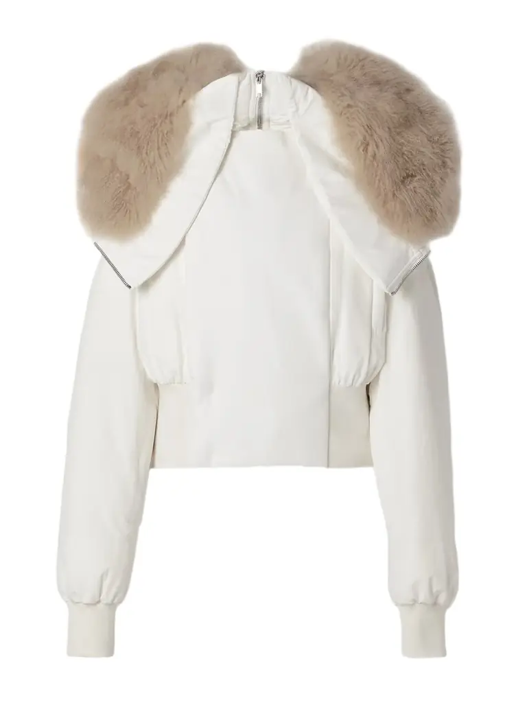 + Moncler Alice Hooded Shearling-trimmed Quilted Shell Down Jacket
