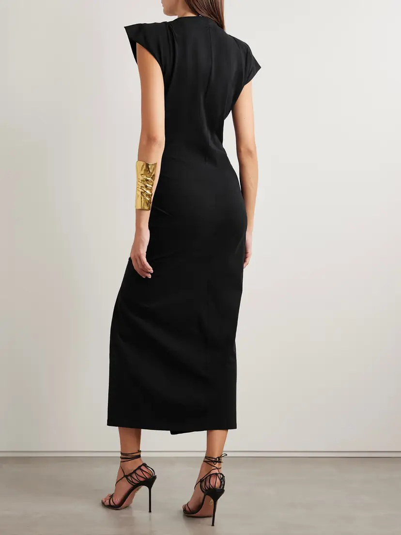 Isabel Marant Nadela Gathered Cotton-jersey Midi Dress | Thumbnail 3 Isabel Marant Nadela Gathered Cotton-jersey Midi Dress | Thumbnail 3