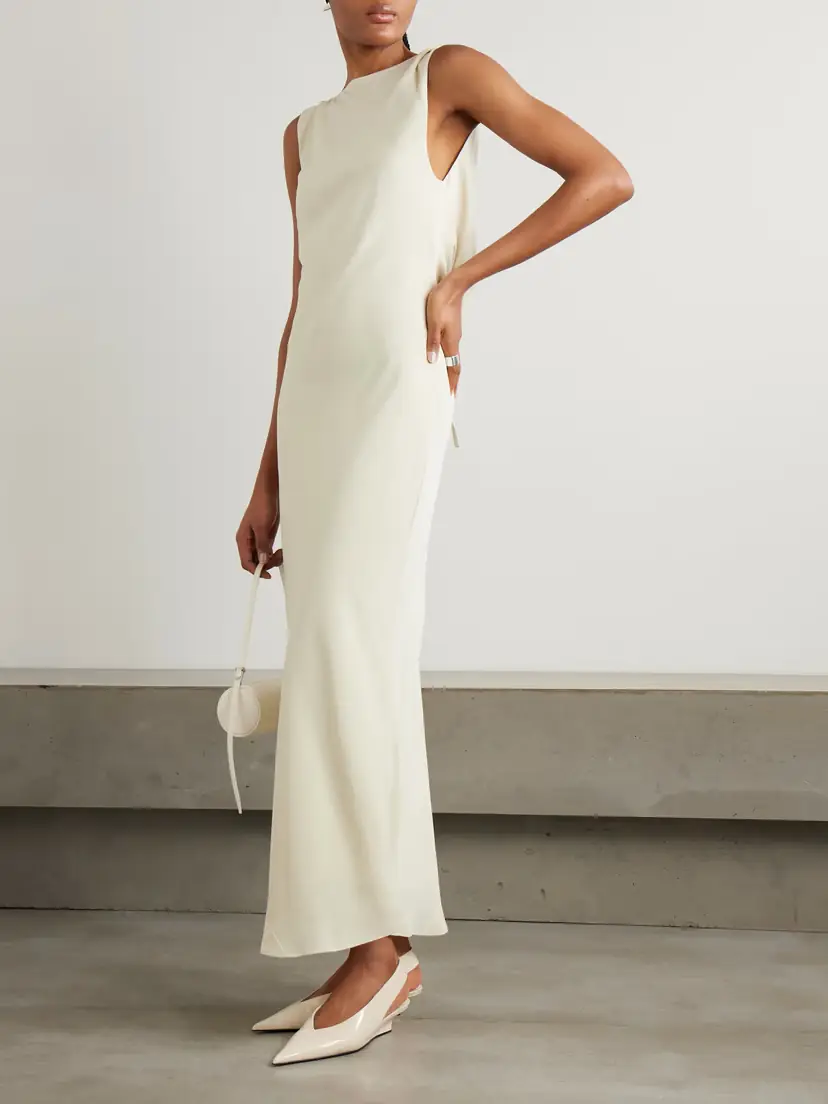 St. Agni Draped Lenzing™ Lyocell And Ecovero™-blend Maxi Dress | Thumbnail 2 St. Agni Draped Lenzing™ Lyocell And Ecovero™-blend Maxi Dress | Thumbnail 2
