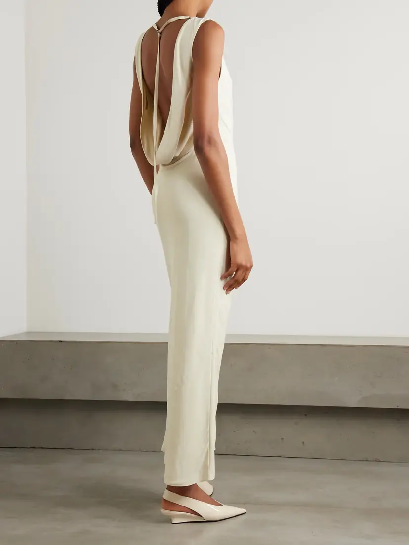 St. Agni Draped Lenzing™ Lyocell And Ecovero™-blend Maxi Dress | Thumbnail 3 St. Agni Draped Lenzing™ Lyocell And Ecovero™-blend Maxi Dress | Thumbnail 3