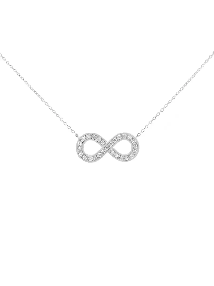Wish Fine Jewelry 0.20ct Diamond 14K Gold Infinity Symbol Pendant Necklace | Thumbnail 2 Wish Fine Jewelry 0.20ct Diamond 14K Gold Infinity Symbol Pendant Necklace | Thumbnail 2