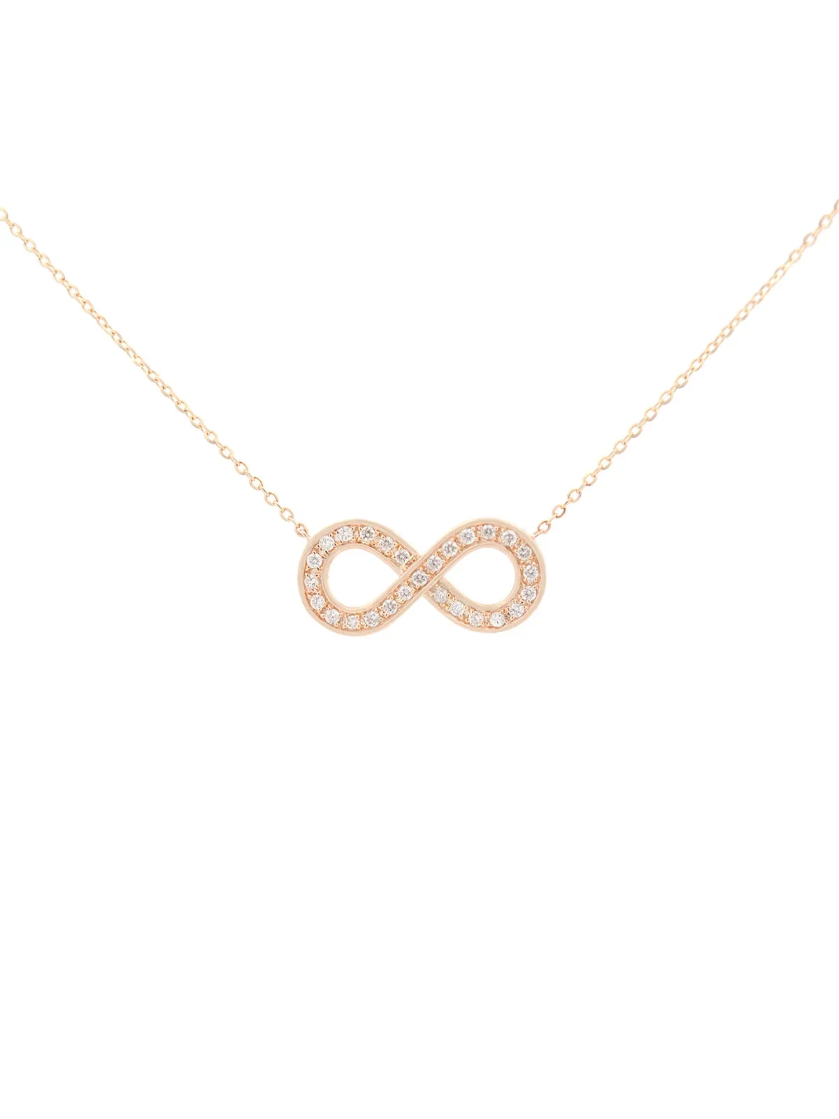 Wish Fine Jewelry 0.20ct Diamond 14K Gold Infinity Symbol Pendant Necklace