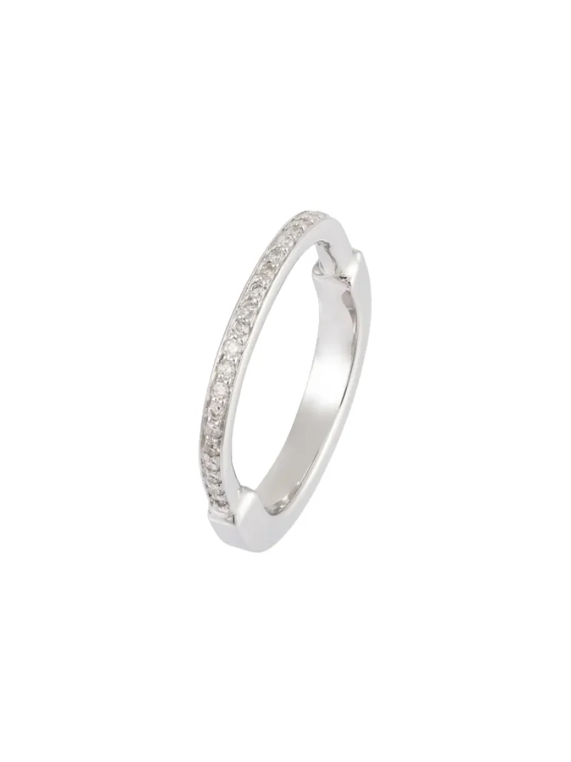 0.20ct Diamond 18K Gold Pave Alliance Ring 0.20ct Diamond 18K Gold Pave Alliance Ring