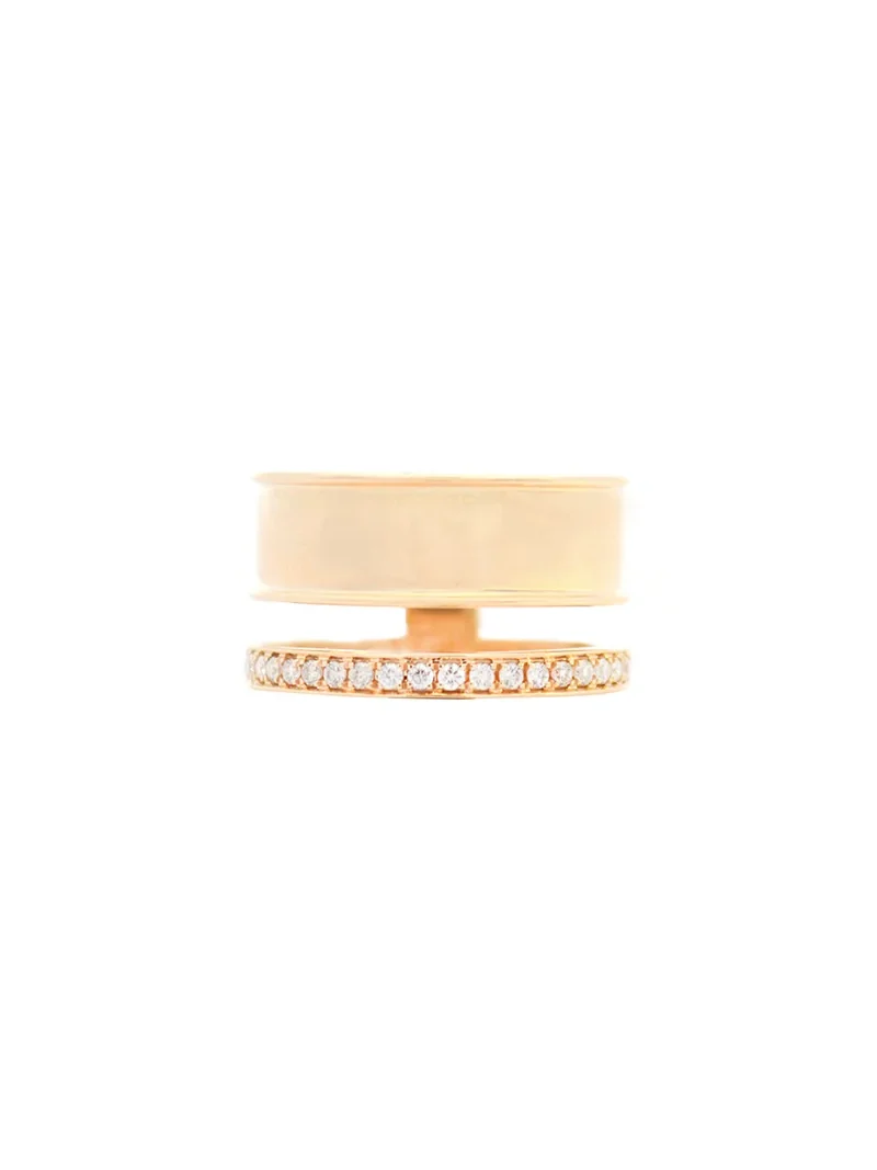 0.24ct Diamond 14K Gold Double Ring