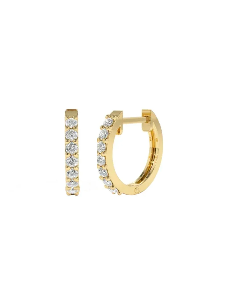 0.36ct Diamond 18K Gold Huggie Hoops Earrings 0.36ct Diamond 18K Gold Huggie Hoops Earrings